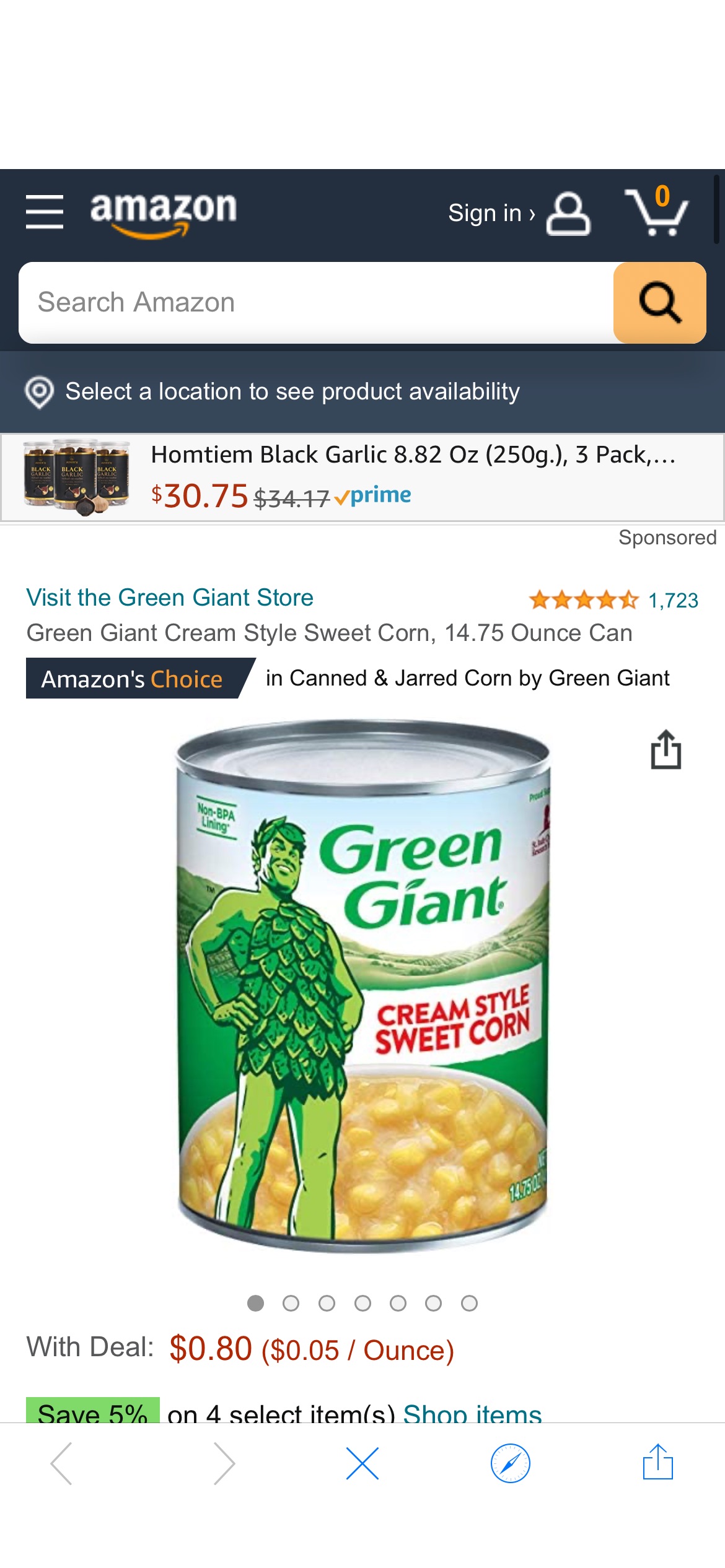 Amazon.com : Green Giant Cream Style Sweet Corn, 14.75 Ounce Can : Grocery & Gourmet Food