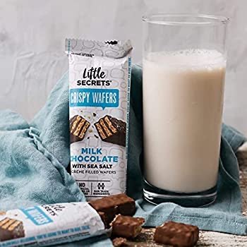 Little Secrets Milk Chocolate & Sea Salt Crispy Wafers | 12% Less Sugar | No Artificial Flavors, Corn Syrup or Hydrogenated Oils | Fair Trade Certified & All Natural | 12-1.4oz Snack Packs