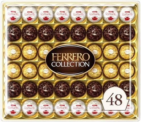 Ferrero Collection, 48 Count, Premium Gourmet Assorted Hazelnut Milk Chocolate, Dark Chocolate and Coconut, Mother's Day Gift, 18.2 oz