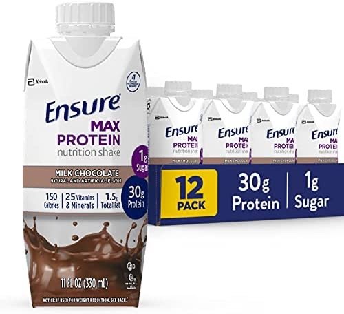 Ensure 牛奶巧克力口味蛋白质营养奶昔 11oz 12瓶装