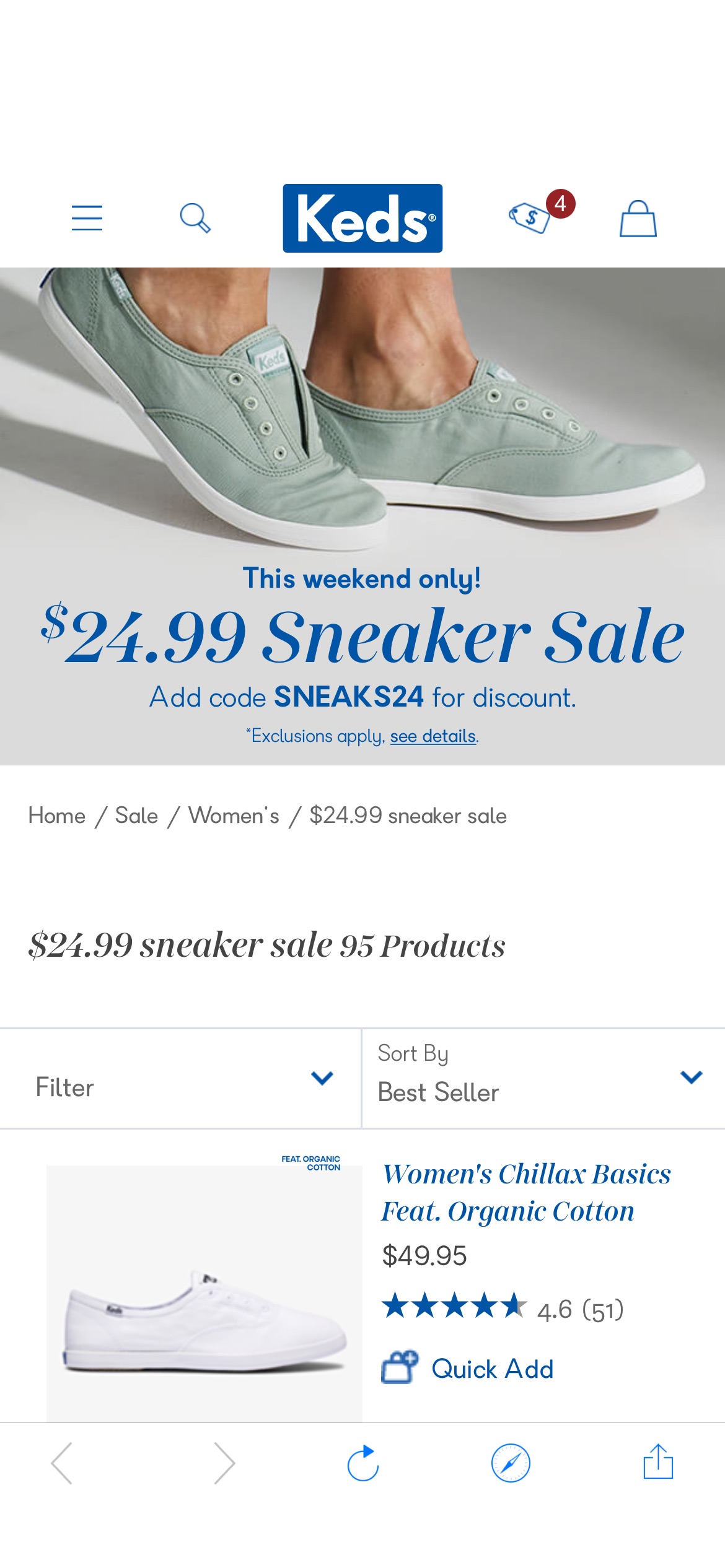 Sale - $24.99 sneaker sale | Keds 休闲鞋优惠