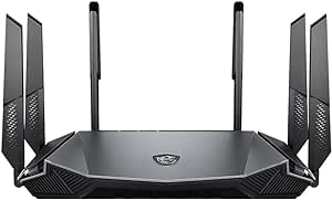 Amazon.com: MSI Radix AX6600 WiFi 6 Tri-Band Gaming Router, AI QoS, 1.8GHz Quad-Core Processor, MU-MIMO, Gigabit Wireless, 8-Stream, High Speed Long Range : Electronics