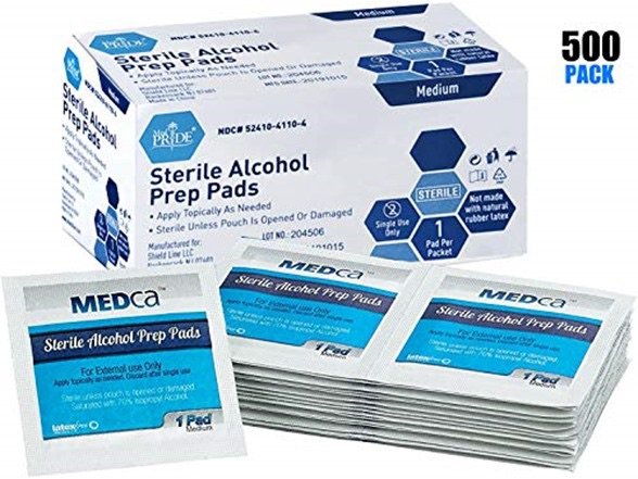 MEDca 酒精消毒清洁棉片 500片