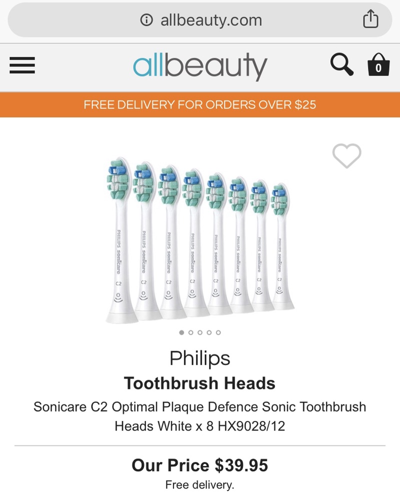 Philips Sonicare 通用智能感应牙刷替换刷头 8个装