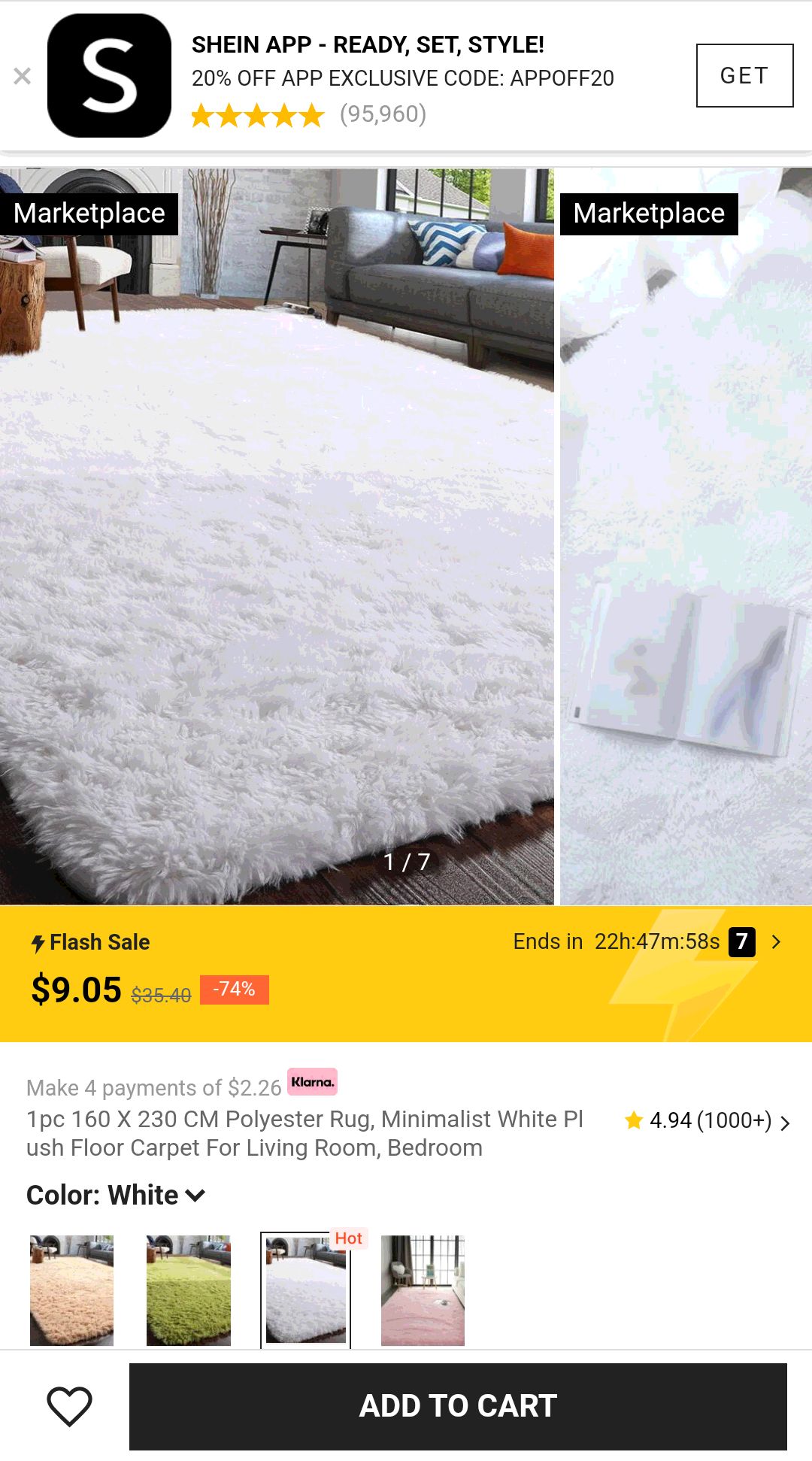 1pc 160 X 230 CM Polyester Rug, Minimalist White Plush Floor Carpet For Living Room, Bedroom | SHEIN USA