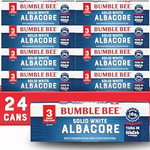Amazon.com : Bumble Bee Solid White Albacore Tuna in Water, 3 oz Cans (8 packs of 3, 24 total) - Wild Caught Tuna - 16g Protein per Serving  