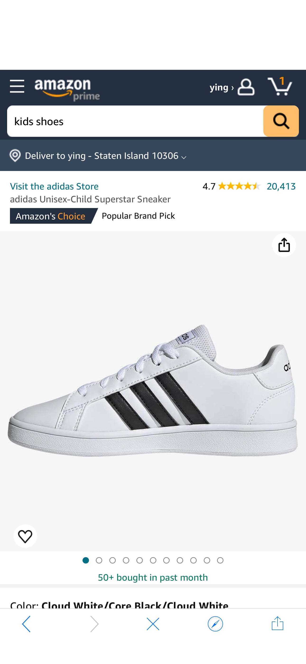 Amazon.com | adidas unisex child Grand Court - Kids Sneaker, White/Black/White, 3.5 Big Kid US | Sneakers