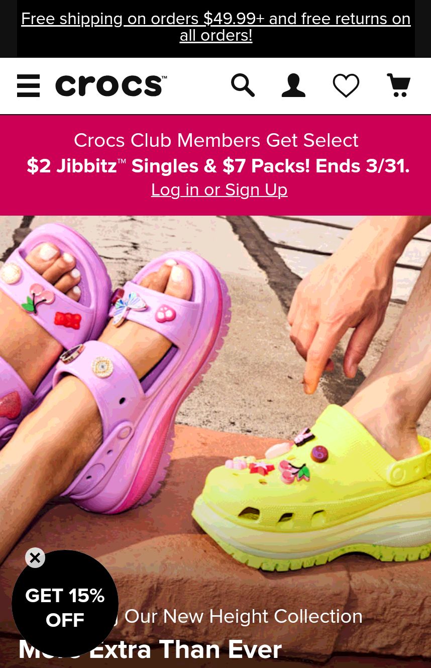 Crocs Club Members Get Select $2 Jibbitz™ Singles & $7 Packs!