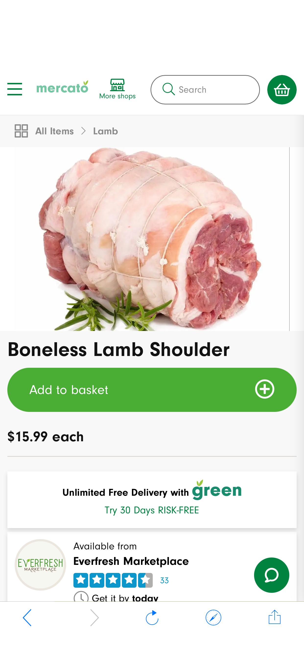 羊肩肉Buy Boneless Lamb Shoulder Online | Mercato