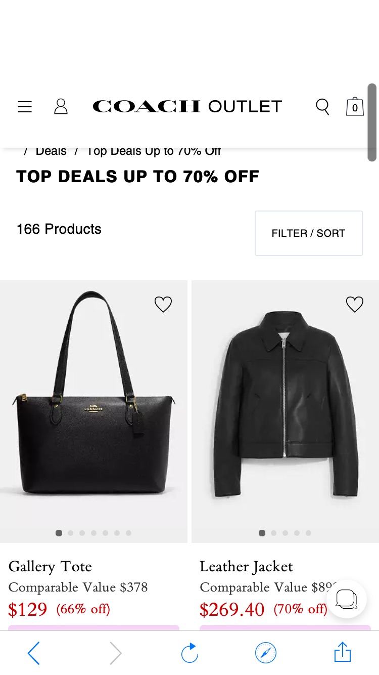 Top Deals Up To 70% Off | COACH® Outlet 最新降价