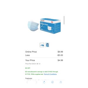$4.99 BYD Care Single Use Surgical Mask, 50 Blue Disposable Masks | Costco口罩