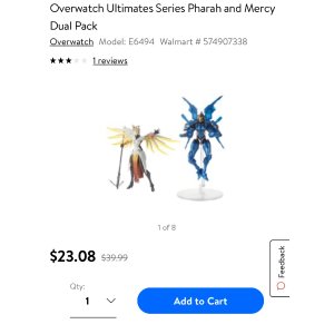$8.00 限店內購買Overwatch Ultimates Series Pharah and Mercy Dual Pack - Walmart
