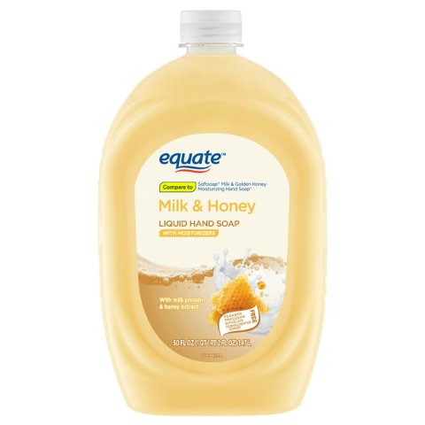 Equate 抗菌洗手液大瓶补充装 50oz 蜂蜜牛奶香味