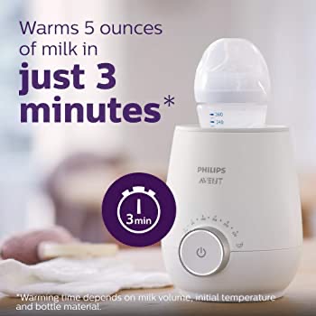 Amazon.com : Philips AVENT Fast Baby Bottle Warmer with Smart Temperature Control and Automatic Shut-Off, SCF358/00 : Baby