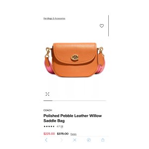$225 COACH Polished Pebble Leather Willow Saddle Bag & Reviews - Handbags & Accessories - Macy s