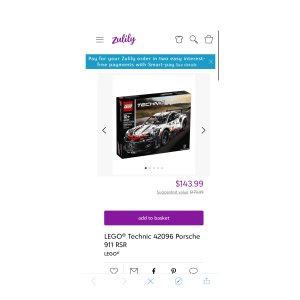 $143.99 LEGO® Technic 42096 Porsche 911 RSR | Best Price and Reviews | Zulily 乐高机械组911