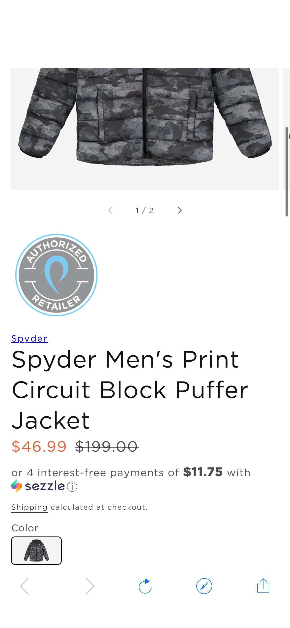 Spyder Men's Print Circuit Block Puffer Jacket – PROOZY Proozy：Spyder 男士 Circuit Puffer 29 美元！
 点击这里：

 代码：PZR51CBP
