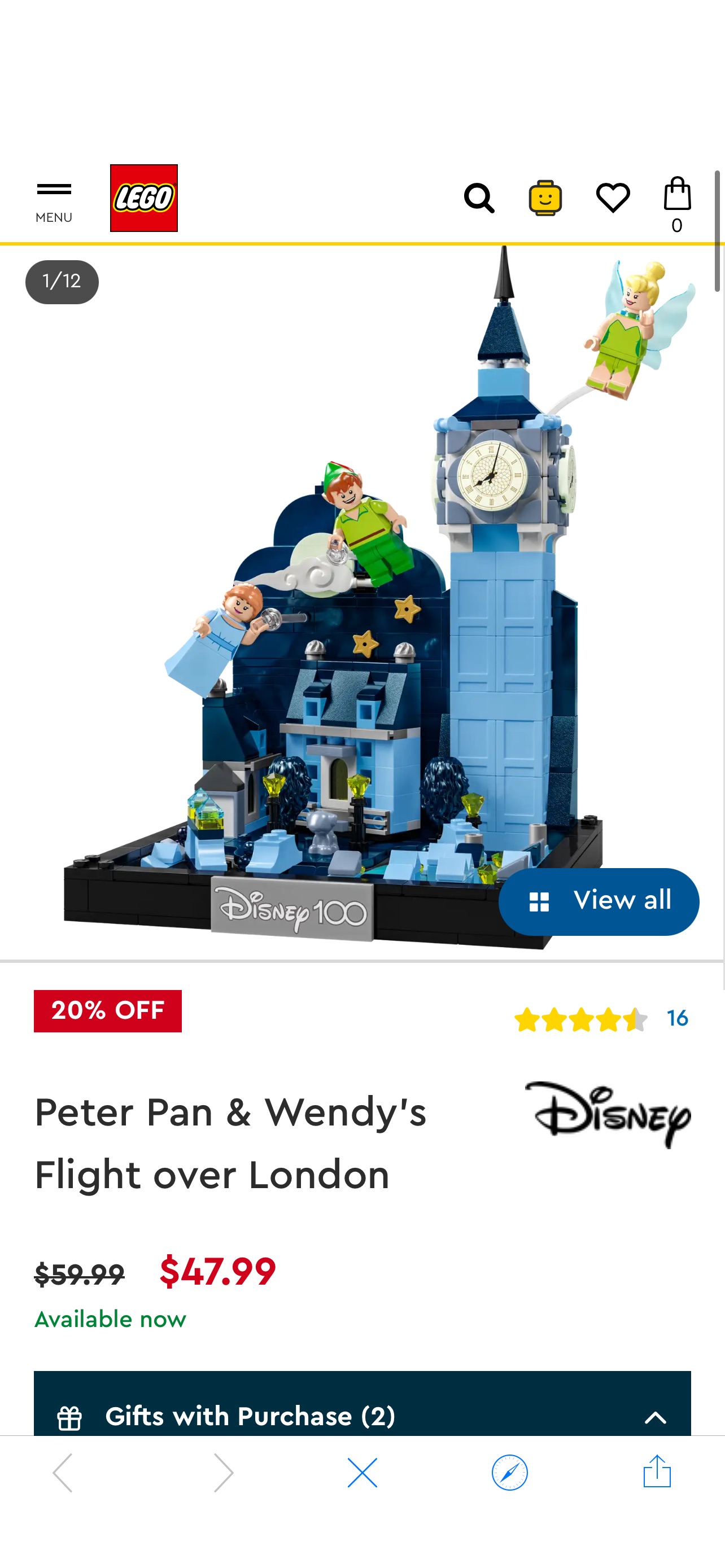Peter Pan & Wendy's Flight over London 43232 | Disney™ | Buy online at the Official LEGO® Shop US 彼得潘温迪伦敦飞行