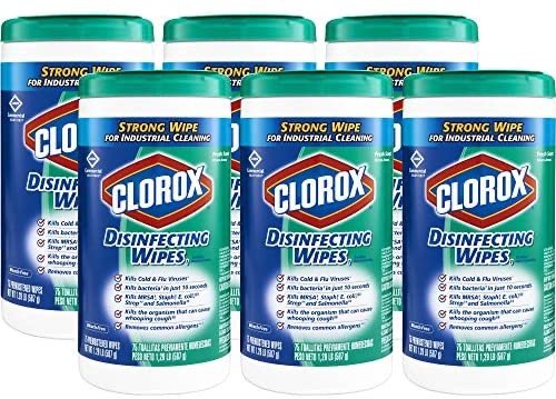 CloroxPro Disinfecting Wipes, Fresh Scent, 75 Count(Pack of 6)
