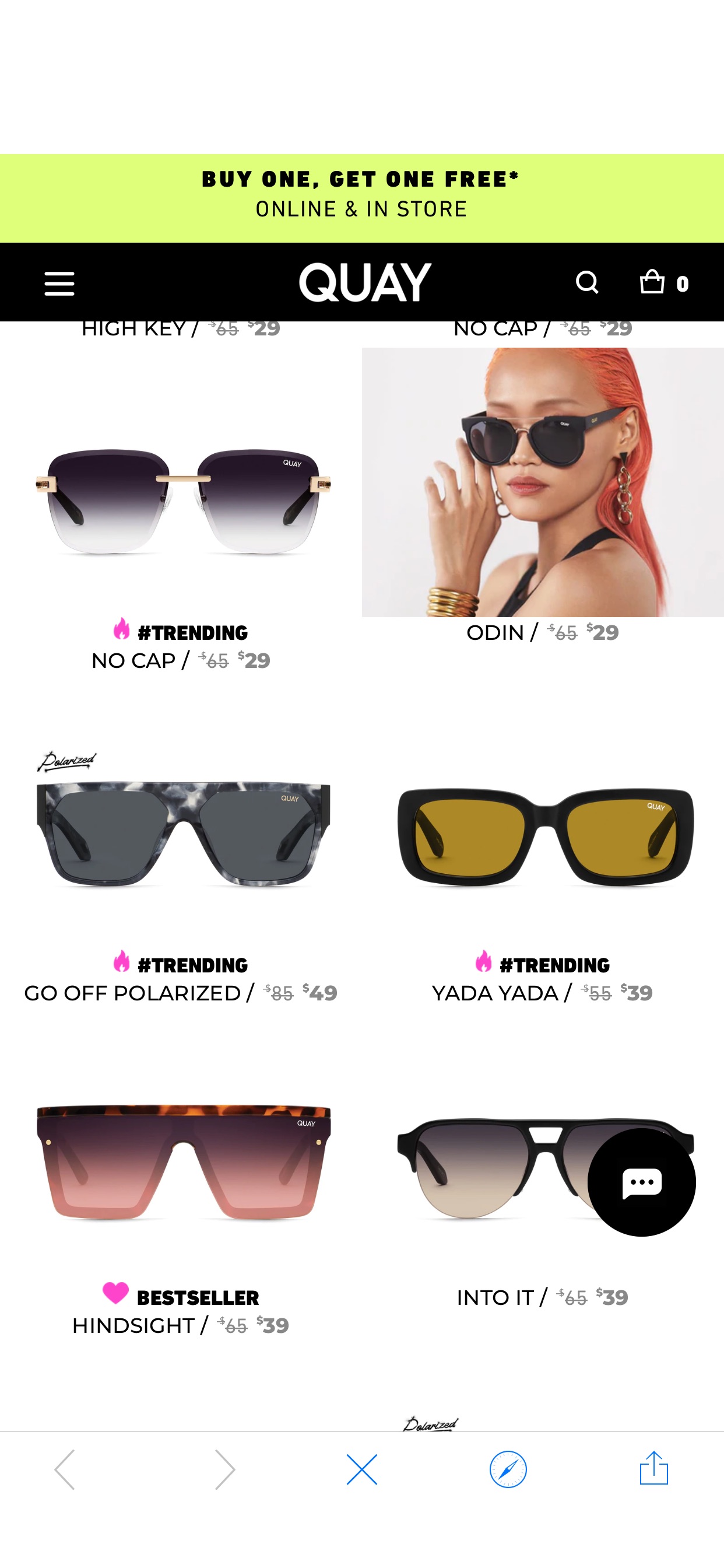 Stylish & Affordable Sunglasses on Sale | Quay Australia 精选太阳眼镜仅10刀
