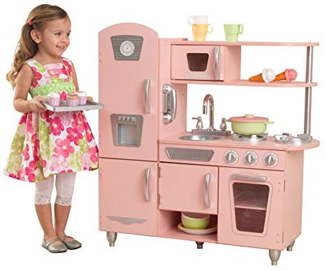 Kidkraft Vintage Kitchen in Pink kidkraft 復古木製遊戲小廚房
