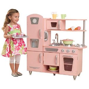 $69.99 Kidkraft Vintage Kitchen in Pink kidkraft 復古木製遊戲小廚房