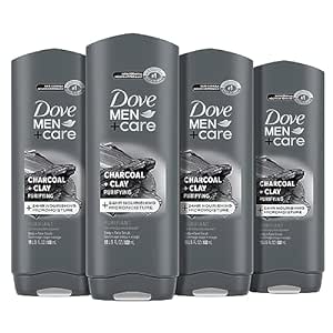 Amazon.com : DOVE MEN + CARE Elements Body Wash Charcoal + Clay 4 Count 