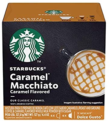 Amazon.com : Starbucks Coffee by Nescafe Dolce Gusto, Starbucks Caramel Macchiato, Coffee Pods, 12 capsules, Pack of 3 : Grocery & Gourmet Food咖啡