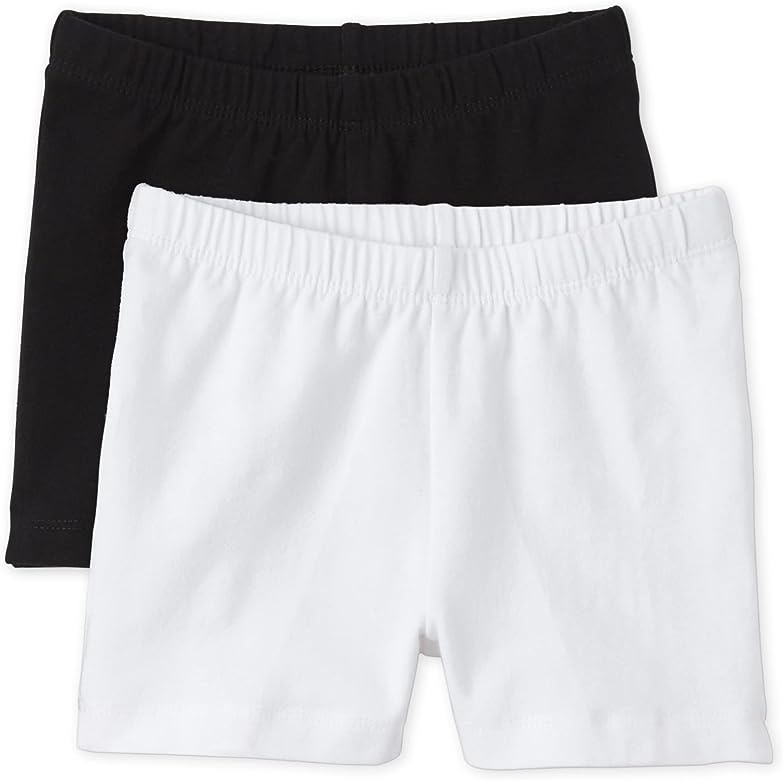 Amazon.com: The Children's Place Girls' 2 Pack Basic Cartwheel Short, Black/White, X-Small: Clothing, Shoes & Jewelry