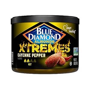 XTREMES Cayenne Pepper Flavored Snack Nuts, 6 Oz Resealable Cans (Pack of 1)