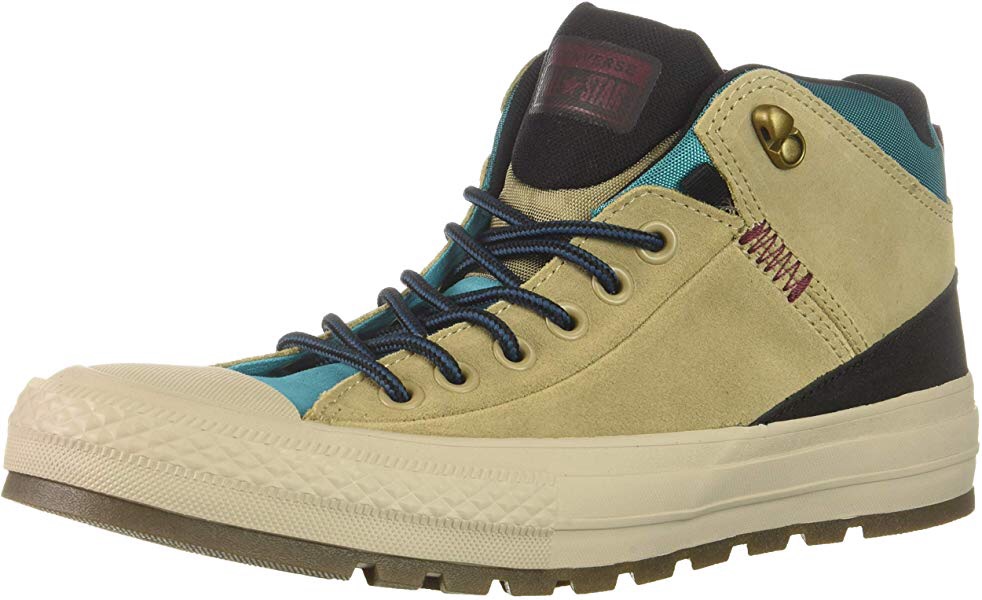 Amazon.com | Converse Men's Chuck Taylor All Star High Top Sneaker Boot, Khaki/Black/Rapid Teal, 8 M US | Shoes鞋