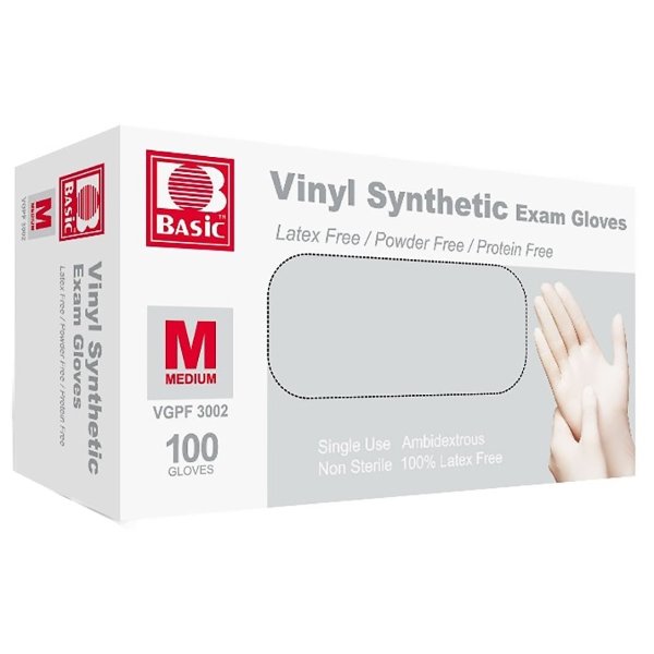 Walgreens Vinyl Synthetic Exam Gloves, Medium