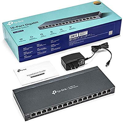 亚马逊网 以太网转接器TP-Link 16 Port Switch Gigabit