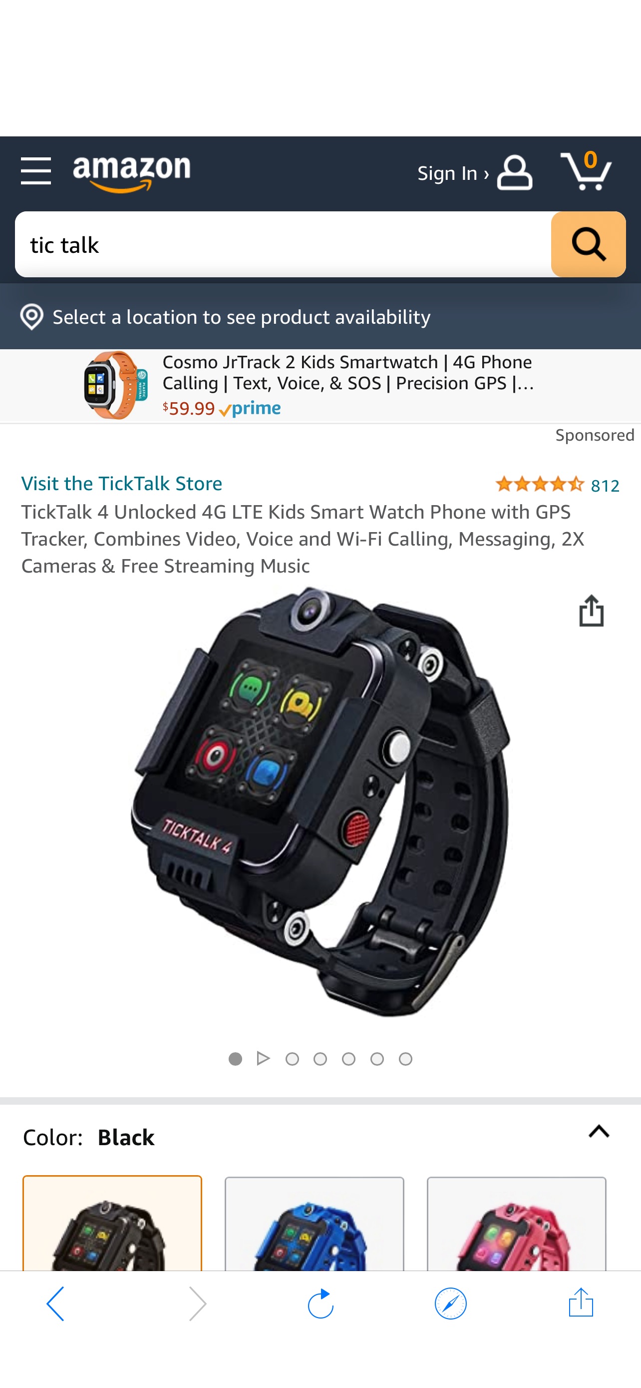 Amazon.com: TickTalk 4 Unlocked 4G LTE Kids Smart Watch Phone with GPS Tracker, Combines Video, Voice and Wi-Fi Calling, Messaging, 2X Cameras & Free Streaming Music : Everything Else