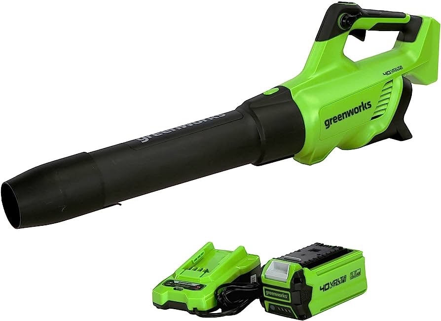 Amazon.com : Greenworks 40V (500 CFM / 120 CFM) Axial Blower, 2.5Ah USB Battery (USB Hub) and Charger Included : Patio, Lawn & Garden
