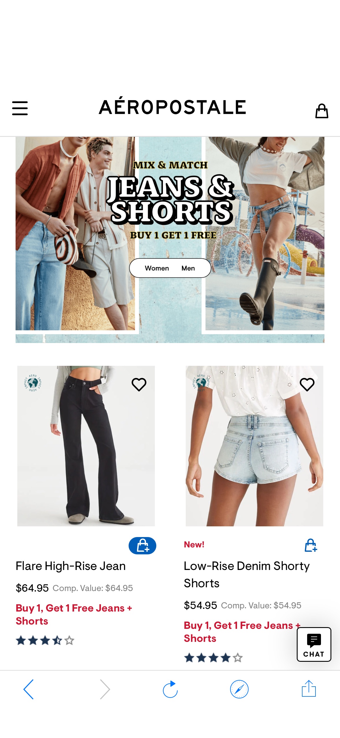 Aeropostale Buy One Get One FREE Jeans & Shorts