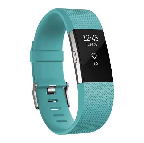 Fitbit Charge 2 - Activity Tracker with Heart Rate Monitor - Small - Teal/Stainless Steel - Google Express 手环