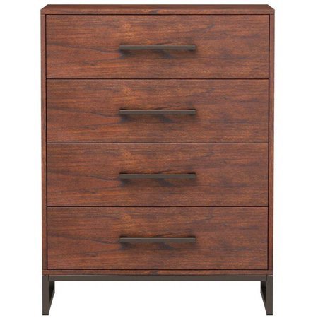 Metal and Wood 4 Drawer Chest