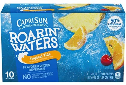 Amazon.com : Capri Sun Roarin' Waters Tropical Tide Juice Drink, 40 Count (4 Boxes of 10 Pouches) : capri sun 果汁 40袋 通过subscribe    & save 结账 7.52