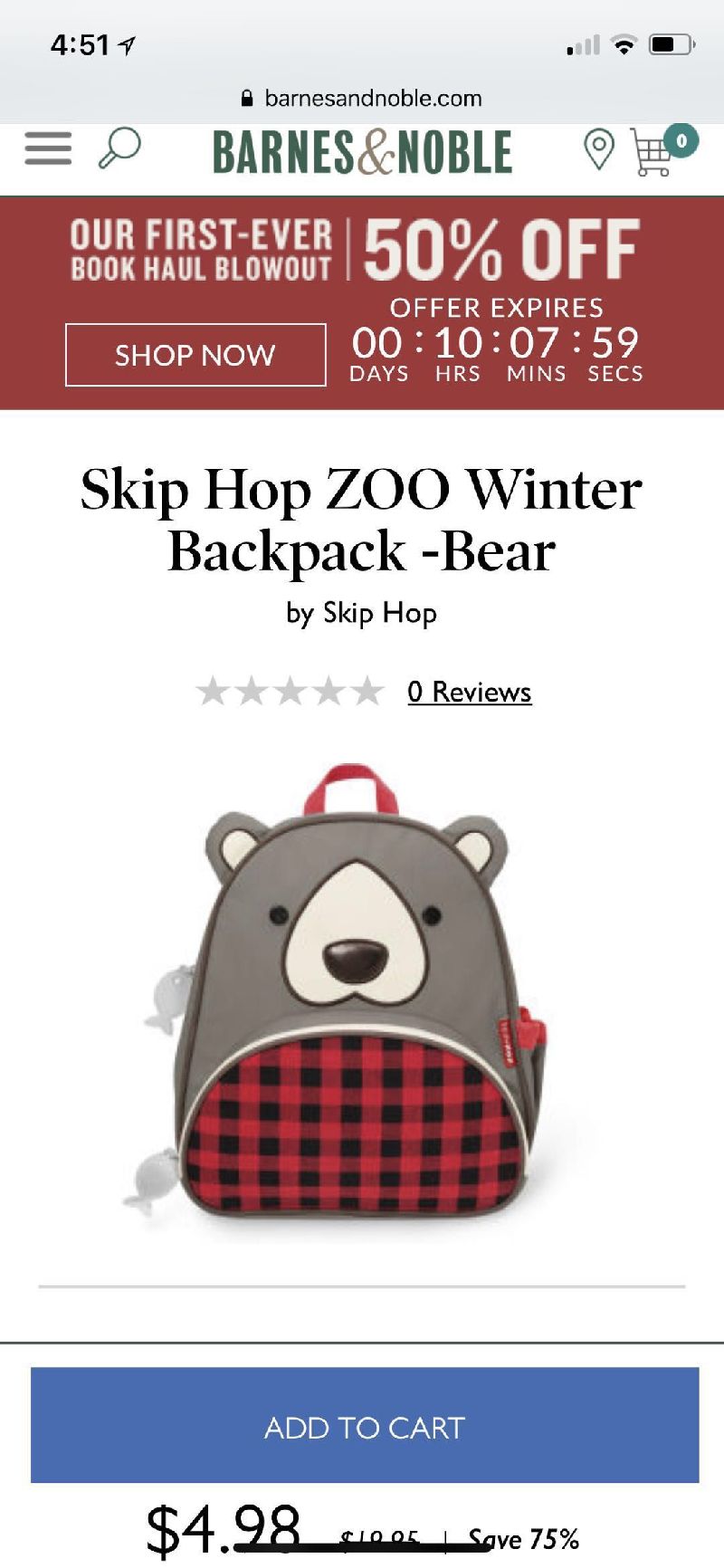 Skip Hop ZOO Winter Backpack -Bear by Skip Hop | Item | Barnes & Noble® 儿童书包