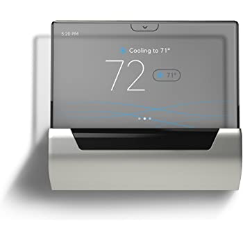 GLAS Smart Thermostat by Johnson Controls, Translucent OLED Touchscreen, Wi-Fi, Mobile App, Works with Amazon Alexa: Amazon.com 智能恒温器