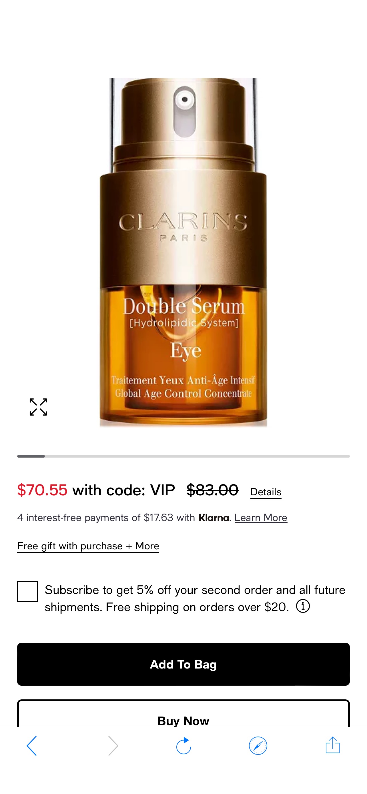 Clarins Double Serum Eye Firming & Hydrating Anti-Aging Concentrate, 0.68 oz., First At Macy's - Macy's
