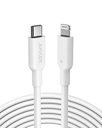 Amazon.com: Anker USB C to Lightning Cable, Powerline II [MFi Certified, 10ft, White] Extra Long Charging 电线