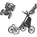 Amazon.com: caddytek 4 Wheel Golf Push Cart - Compact, Lightweight, Close Folding Push Pull Caddy Cart Trolley - Explorer V8, silver, one size : Sports &amp; Outdoors