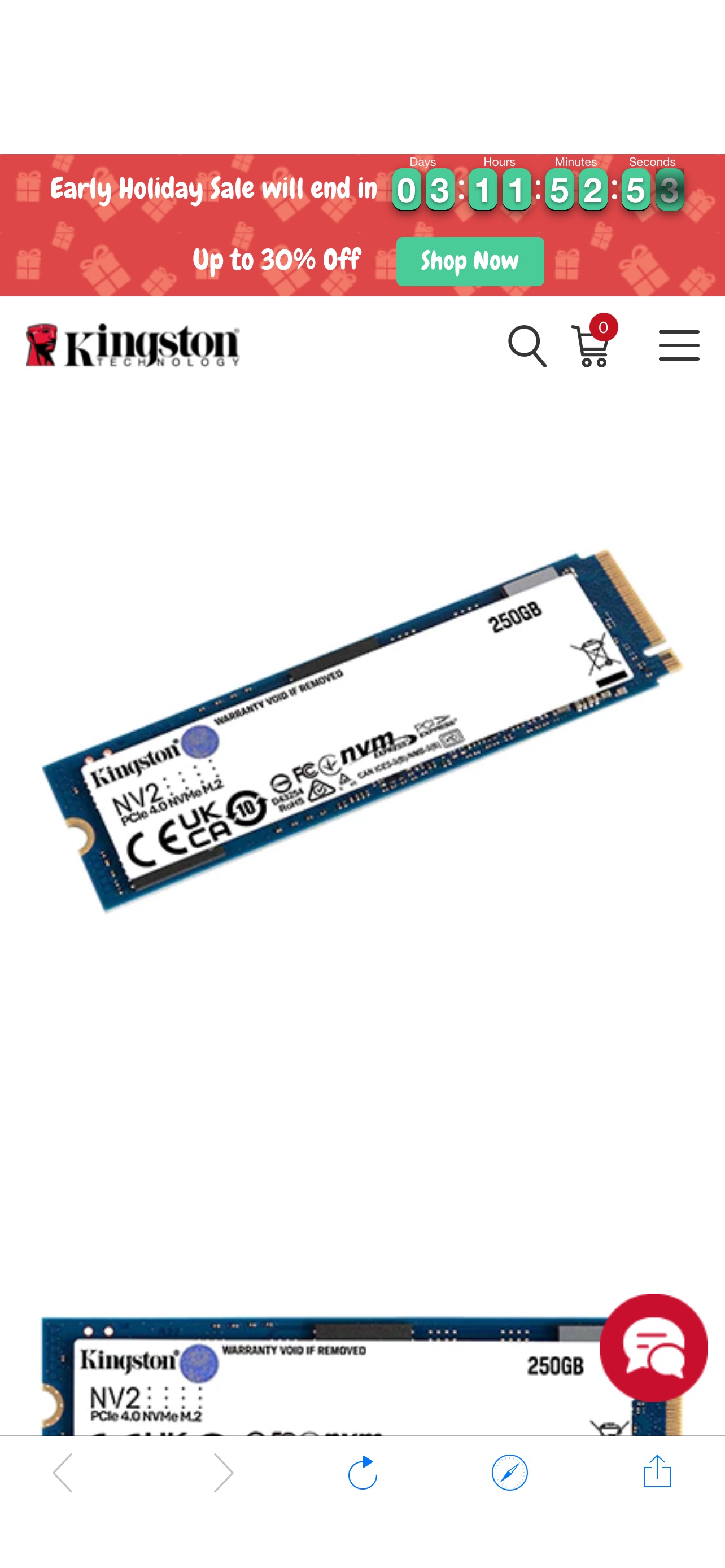 Kingston NV2 PCIe 4.0 NVMe SSD Lower Power Consumption & Heat 250GB - 2TB – Kingston Technology