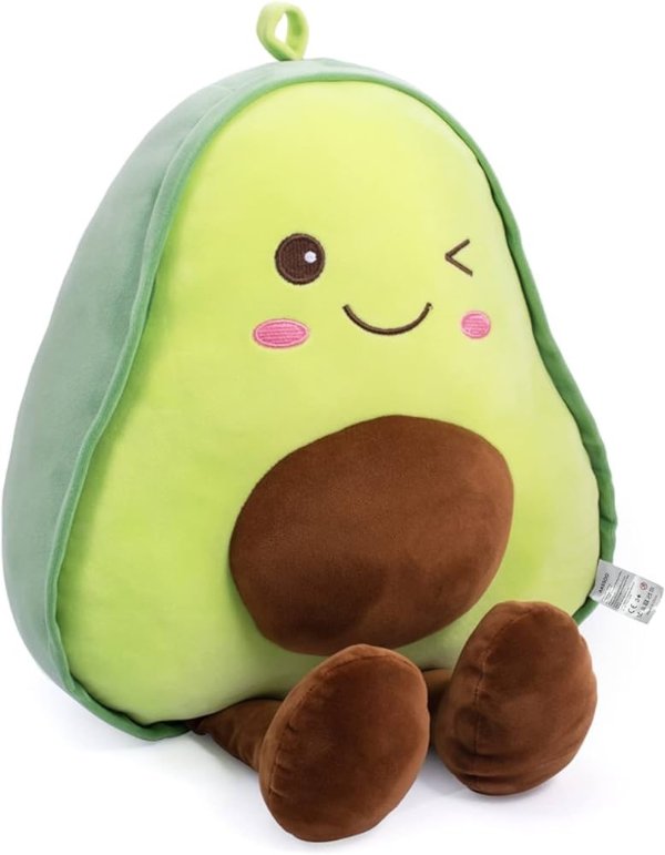 AASSOO 16.5 Inch Snuggly Stuffed Avocado Fruit Soft Plush Toy