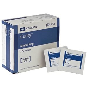 Covidien 5750 Curity Alcohol Prep, Sterile, Medium, 2-ply (Pack of 200)