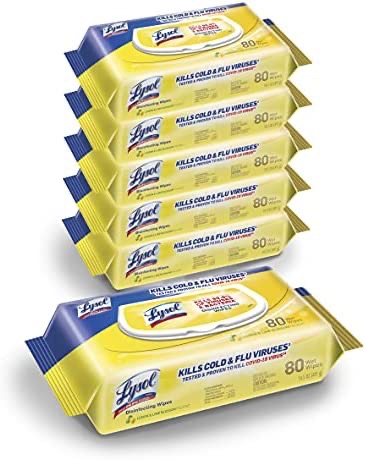 Amazon.com: Lysol Disinfectant Handi-Pack Wipes, Multi-Surface Antibacterial Cleaning Wipes, for Disinfecting and Cleaning, Lemon and Lime Blossom, 480 Count (Pack of 6)