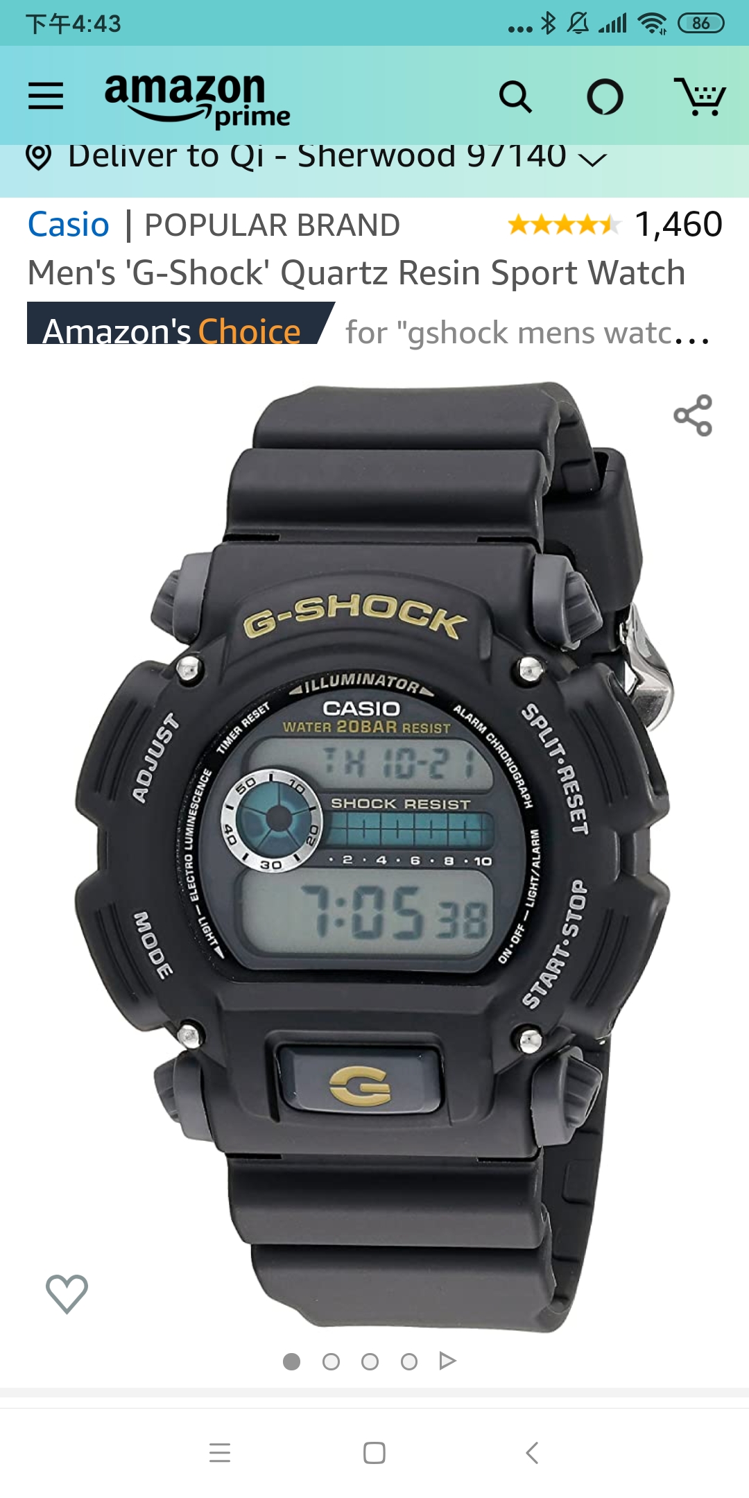 Casio DW9052-1BCG G Shock-200M 手表