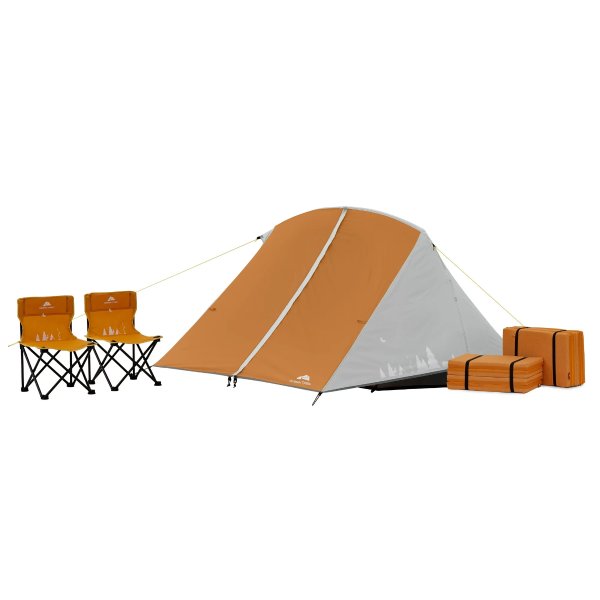 儿童帐篷+睡垫x2+折叠椅x2套装，附手提包